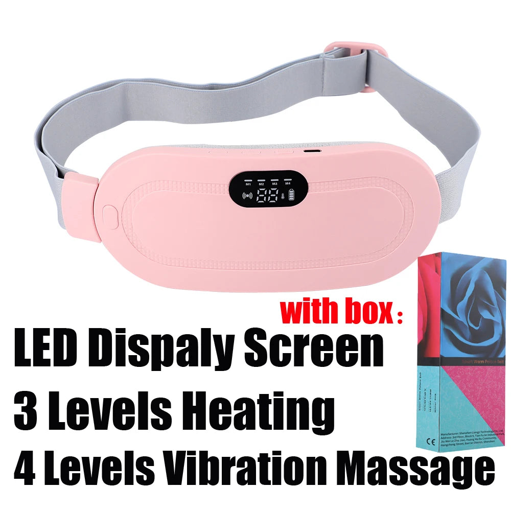 Menstrual Relief Heating Belt – Electric Cramp Massager with Vibration for Waist & Stomach