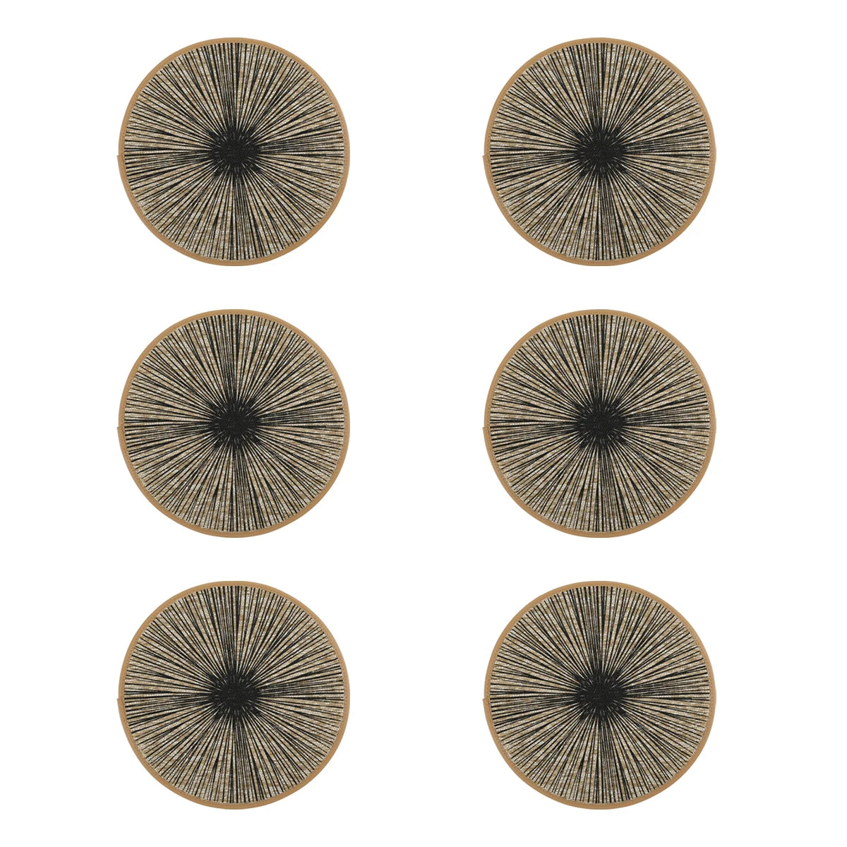 Bohemian Macrame Placemats Round - Burlap Jute Country Style Table Decor, 15 Inch Diameter Set of 2/4/6/8