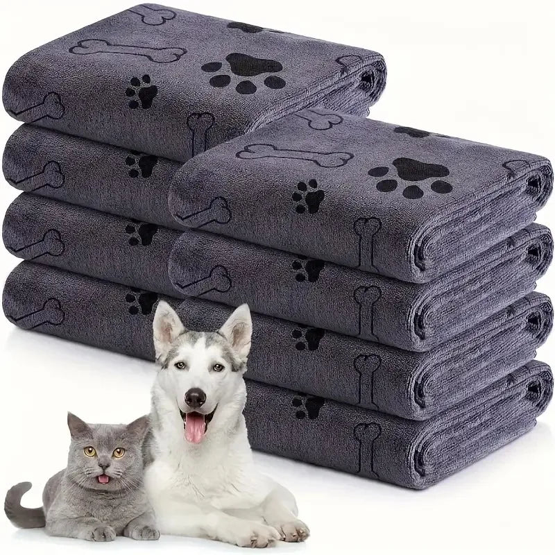 1pc Quick-Drying Microfiber Pet Towel, Absorbent Quick-drying Bath Towel