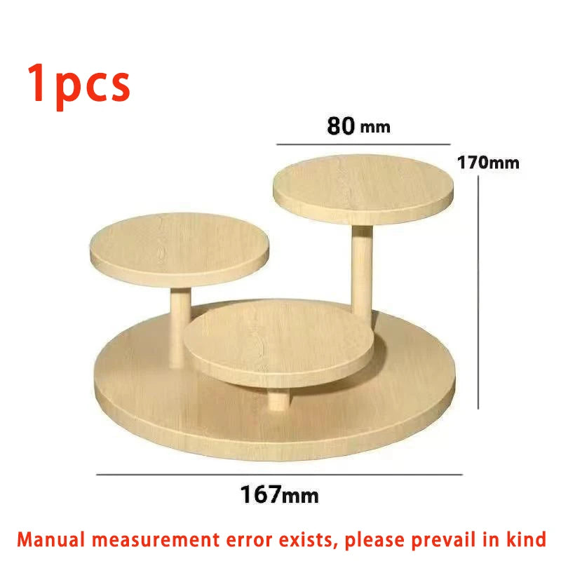 Wooden Standing Display Shelves – Stackable Organizer for Jewelry, Eyeglasses, Files, Succulents & Home Decor