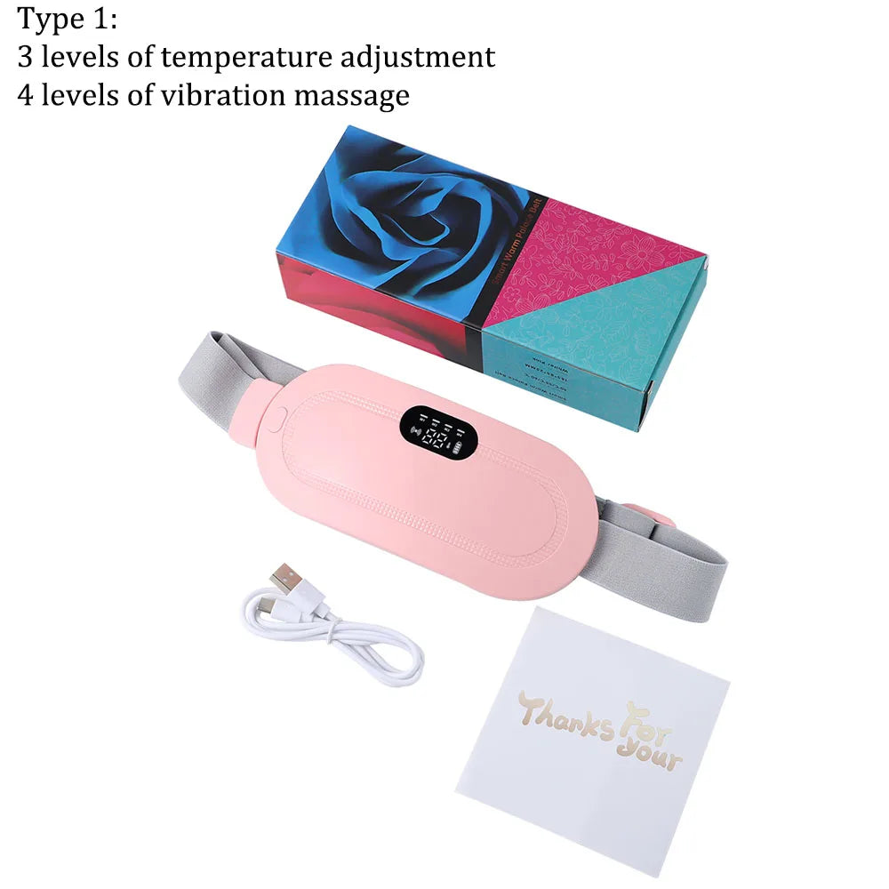 Instant Period Cramp Relief Belt - USB Heated Infrared Massage Therapy