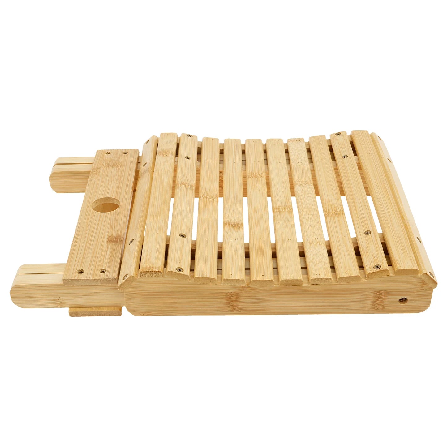 Premium Bamboo Folding Stool - Portable Heavy-Duty Wooden Seat for Fishing, Camping, Shower & RV - No Assembly Required