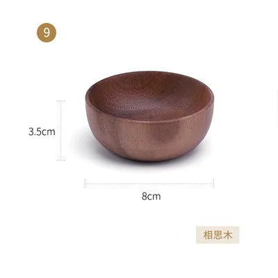 Natural Wooden Bowl – Large Salad Bowl, Fruit Bowl & Food Serving Container for Home & Restaurant – Eco-Friendly Wooden Kitchen Utensils