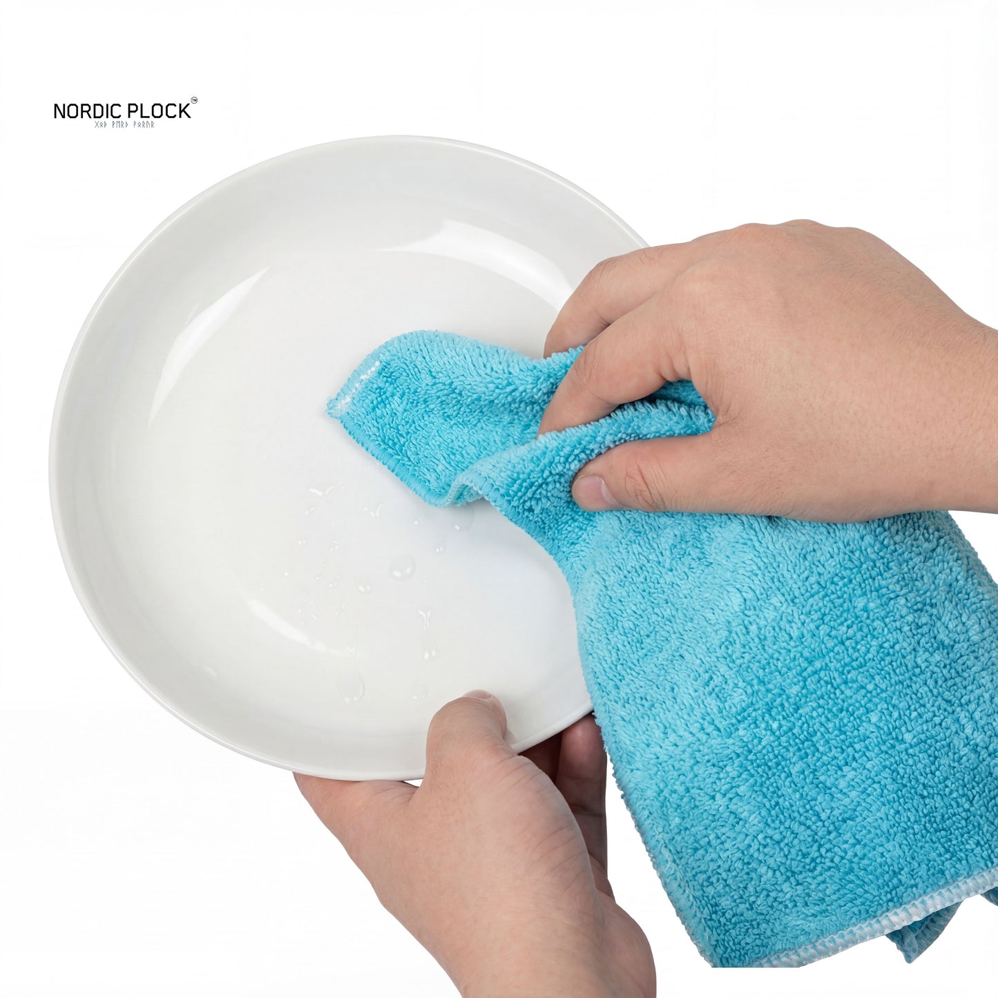 Bamboo Fiber Magic Dish Cloth Blue - Anti-Grease & Absorbent Kitchen Cleaning Towel