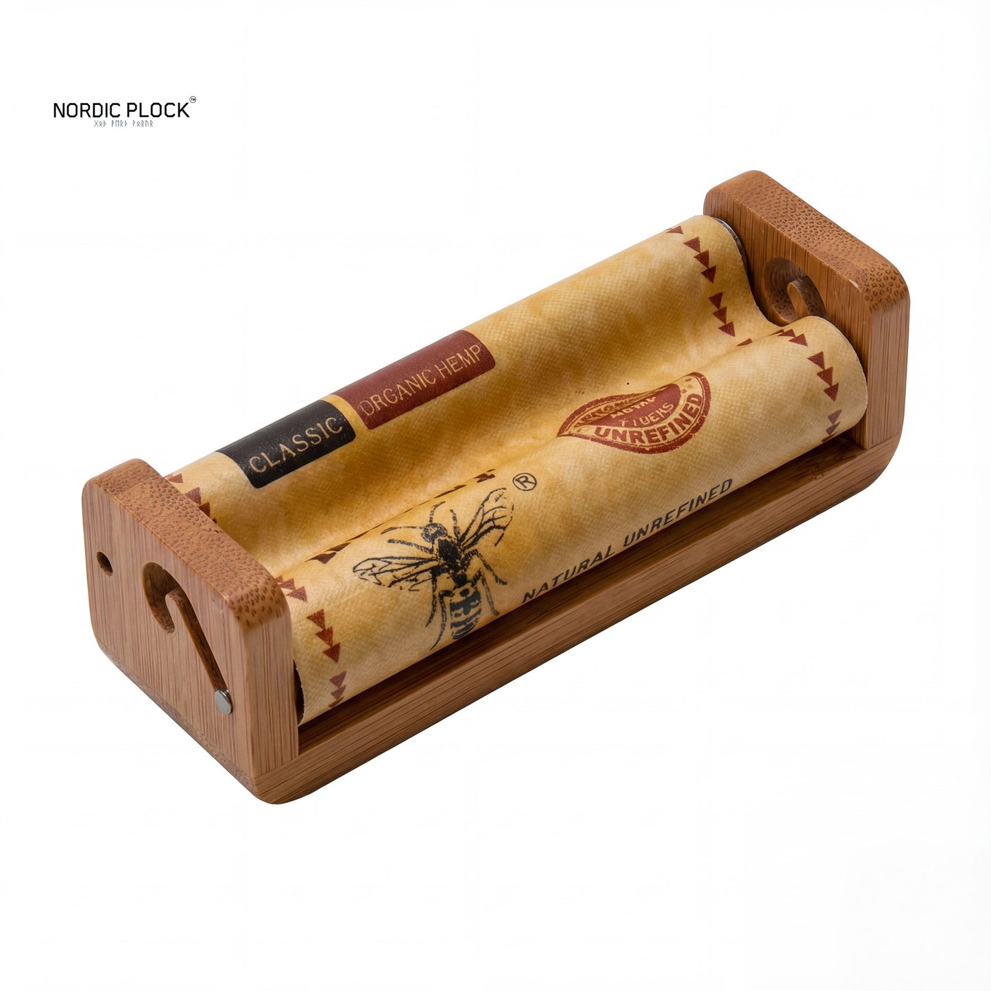Hornet Premium Bamboo Cigarette Rolling Machine - Eco-Friendly Hand Roller (78mm/110mm)