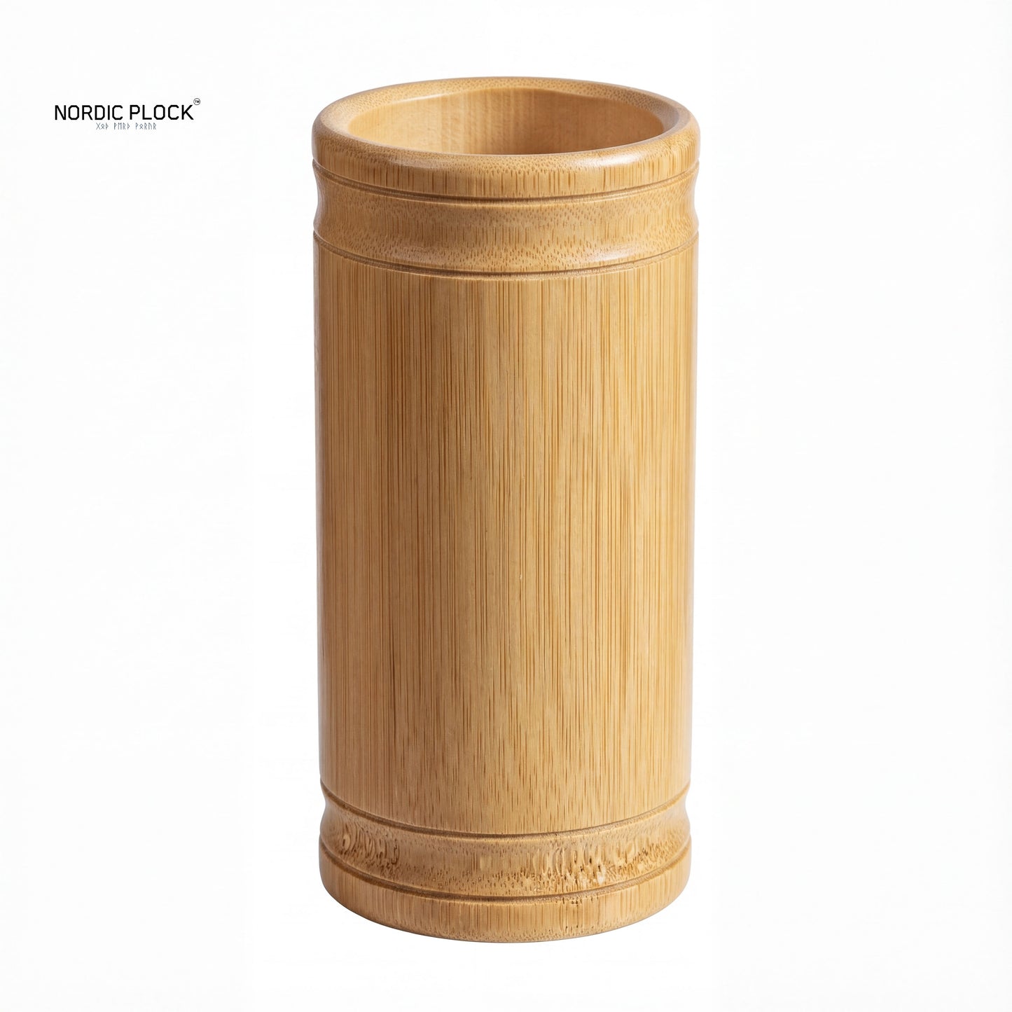 NordicEco Bamboo Utensil Holder | Sustainable Kitchen Organizer & Cutlery Cylinder