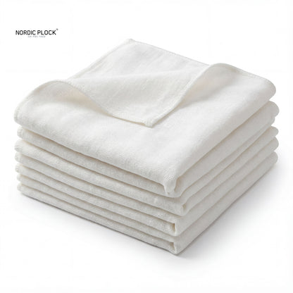 Bamboo Fiber Dish Cloths 10-Pack (23x18cm) - Oil-Free Anti-Grease Kitchen Cleaning Towels