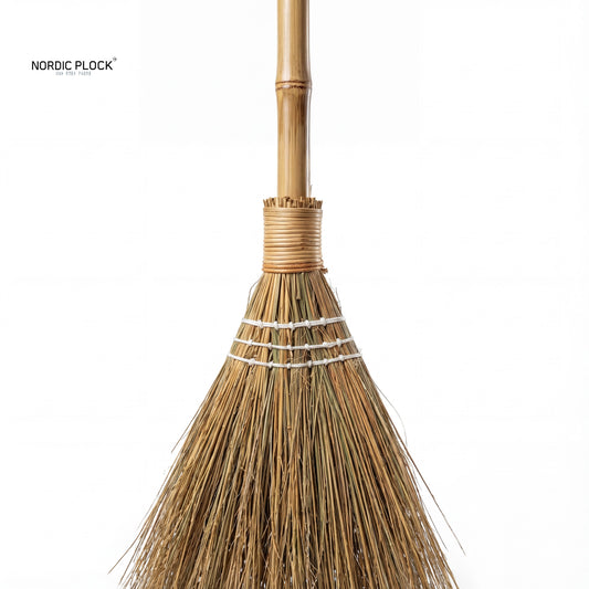 Handmade Vintage Straw Broom | Eco-Friendly Japanese Bamboo Dusting Brush