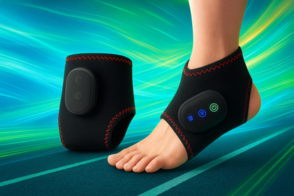 Smart Electric Heated Leg Guards (2-Pack) - Professional Joint Heat Compress Foot Massager with Remote Control, 3 Vibration Modes, Auto Shut-Off for Men & Women Pain Relief
