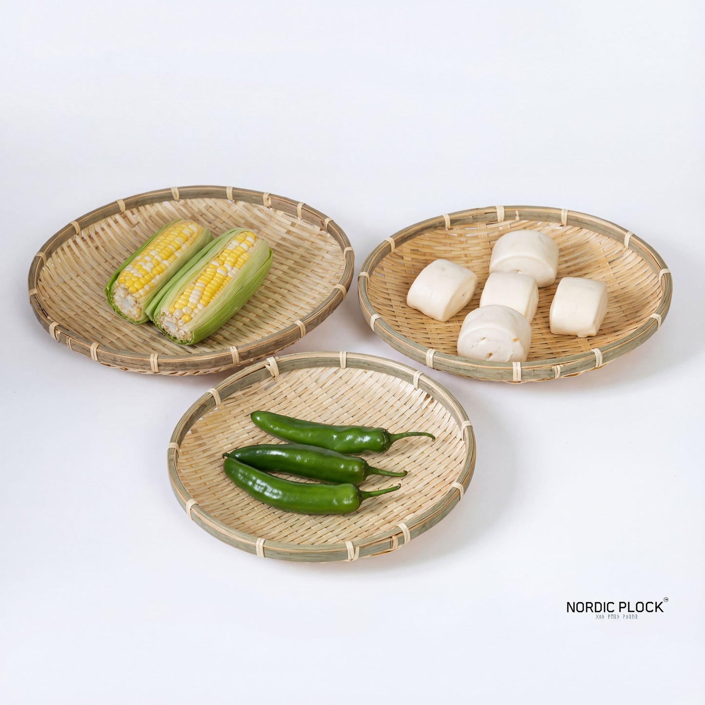 Hand-Woven Bamboo Sieve Tray - Rustic Drying Basket & Wall Decor l Natural Handmade Weaving