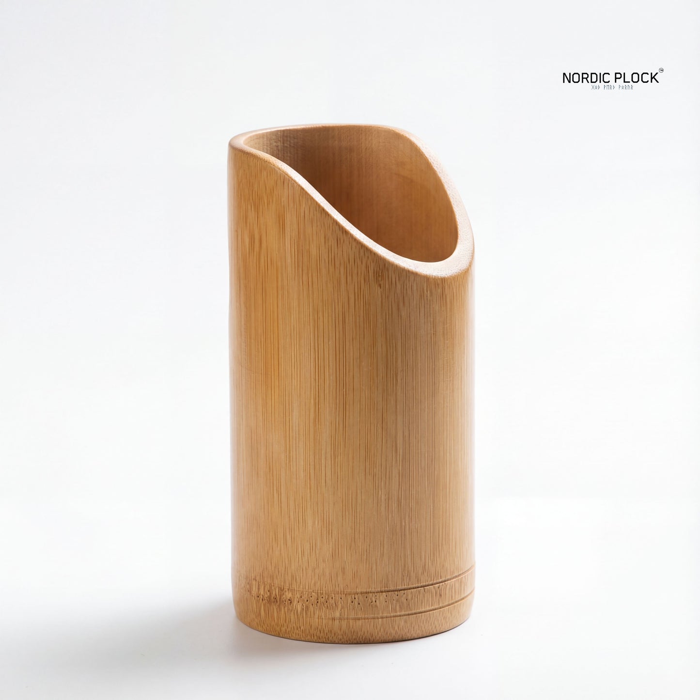 NordicEco Bamboo Utensil Holder | Sustainable Kitchen Organizer & Cutlery Cylinder