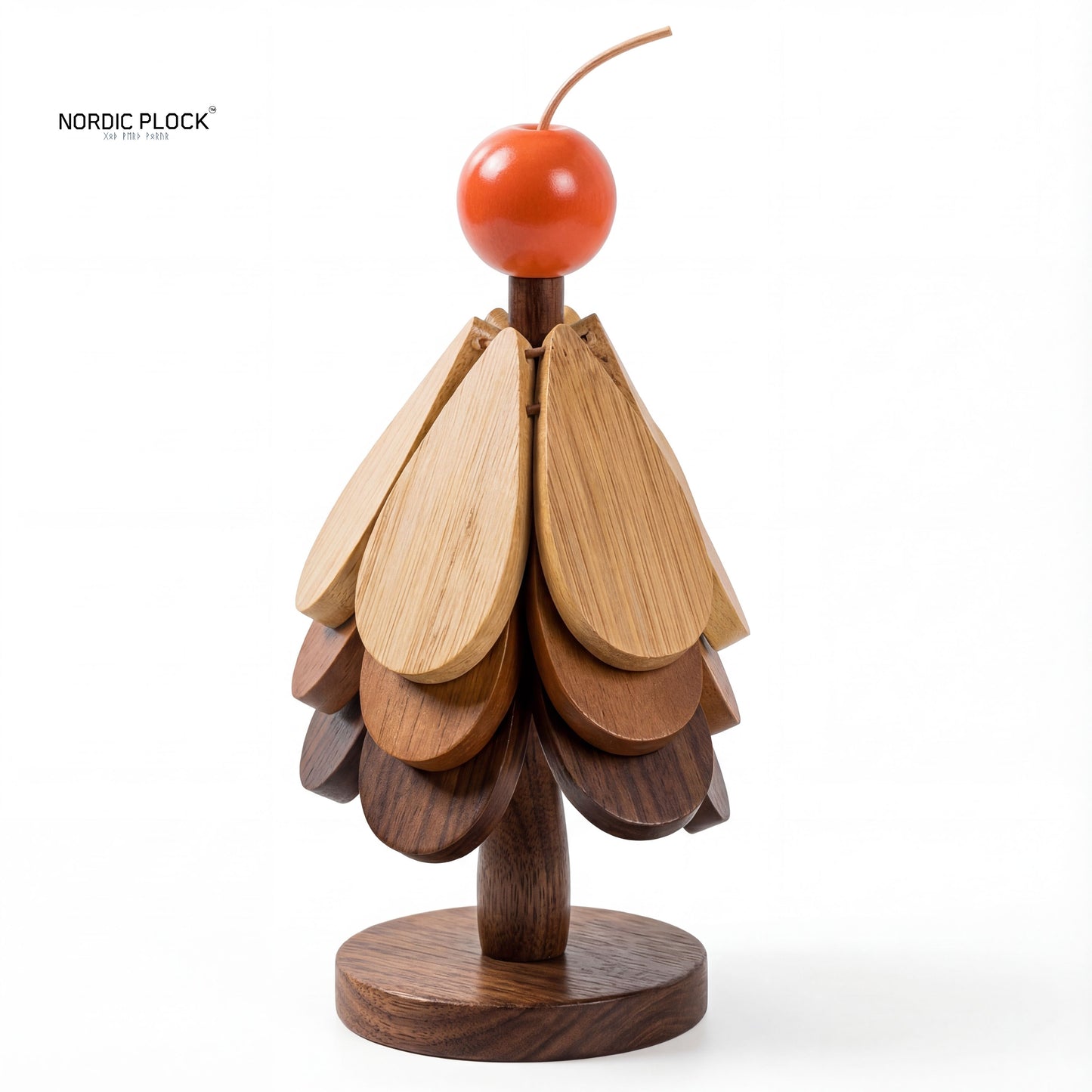 Creative  Foldable Walnut Heat Resistant Mats | Wooden Tree Trivet Set