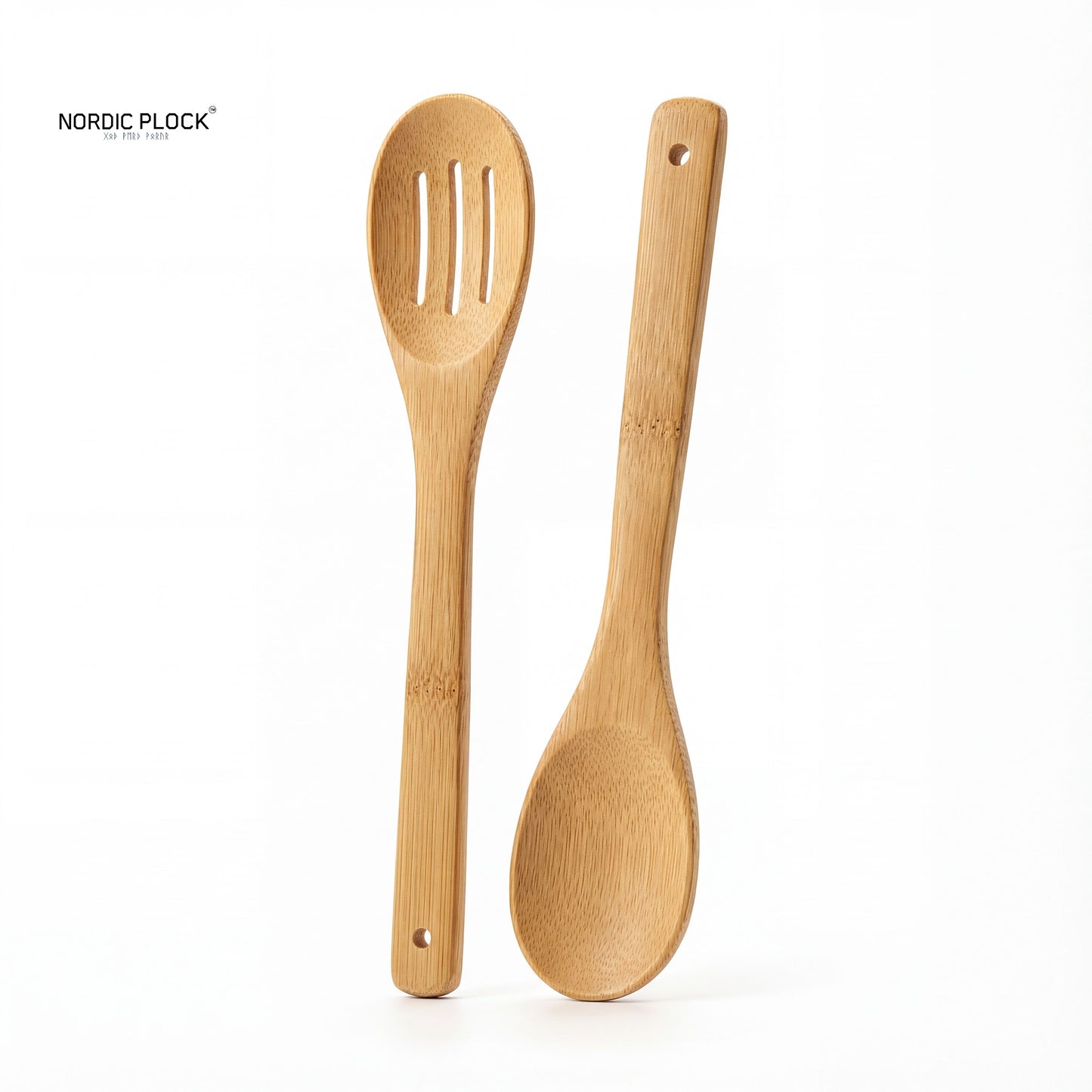 6-Piece Bamboo Kitchen Utensil Set - Organic, Non-Stick Safe & Heat Resistant Cooking Tools