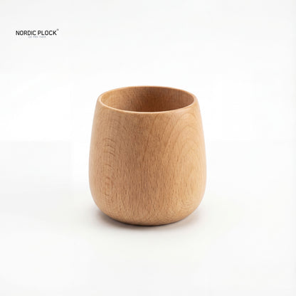 Handcrafted Japanese Style Bamboo Tea Cup - Natural Eco-Friendly Wood Mug (6x8cm)