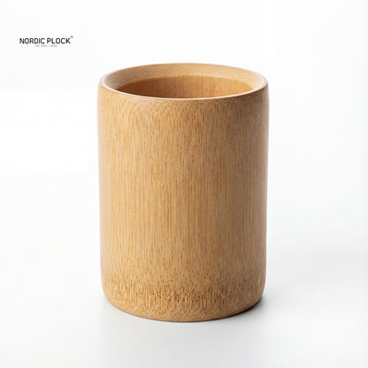 Handcrafted Japanese Style Bamboo Tea Cup - Natural Eco-Friendly Wood Mug (6x8cm)