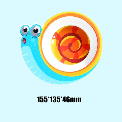 Eco-Friendly Bamboo Fiber Baby Feeding Bowl - Cute Animal Designs (BPA Free)