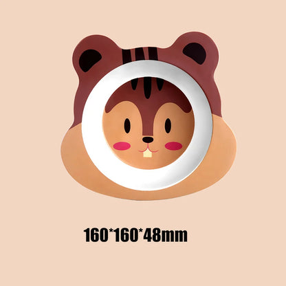 Eco-Friendly Bamboo Fiber Baby Feeding Bowl - Cute Animal Designs (BPA Free)