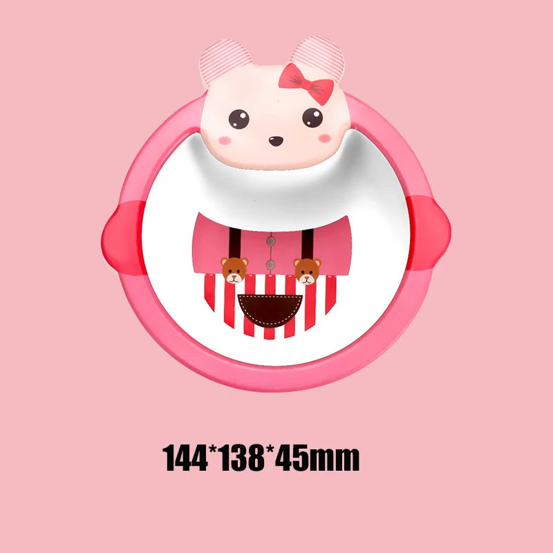 Eco-Friendly Bamboo Fiber Baby Feeding Bowl - Cute Animal Designs (BPA Free)