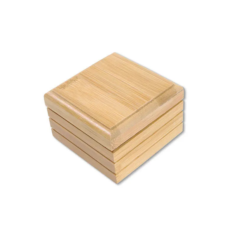 Natural Bamboo Soap Dish Holder - Eco Friendly Wooden Draining Tray for Bathroom & Kitchen