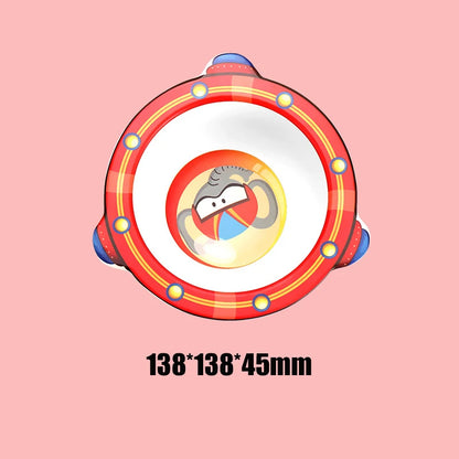 Eco-Friendly Bamboo Fiber Baby Feeding Bowl - Cute Animal Designs (BPA Free)