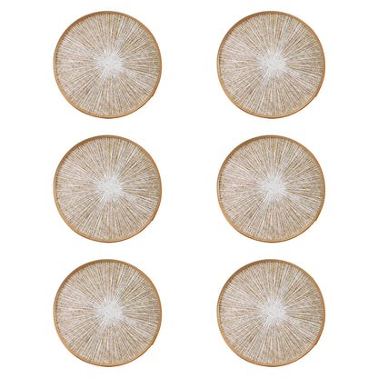 Bohemian Macrame Placemats Round - Burlap Jute Country Style Table Decor, 15 Inch Diameter Set of 2/4/6/8