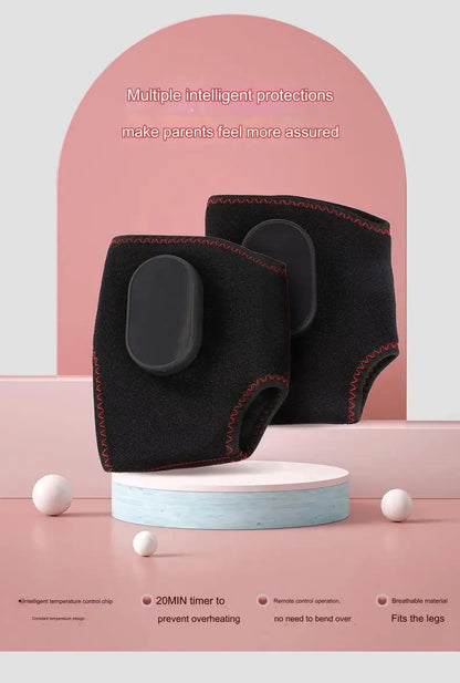 Smart Electric Heated Leg Guards (2-Pack) - Professional Joint Heat Compress Foot Massager with Remote Control, 3 Vibration Modes, Auto Shut-Off for Men & Women Pain Relief