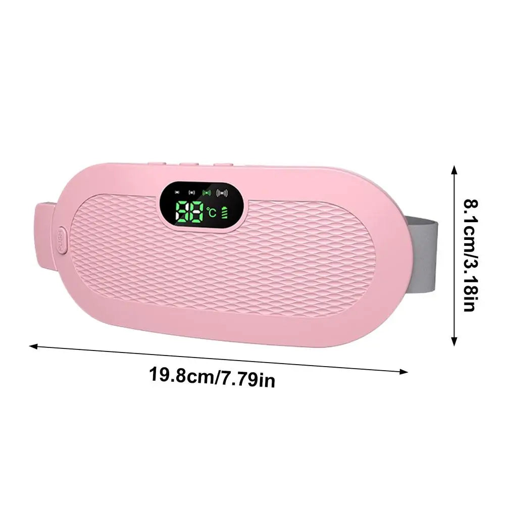 Menstrual Heating Pad - Cordless Waist Warmer Belt with 4 Massage Modes