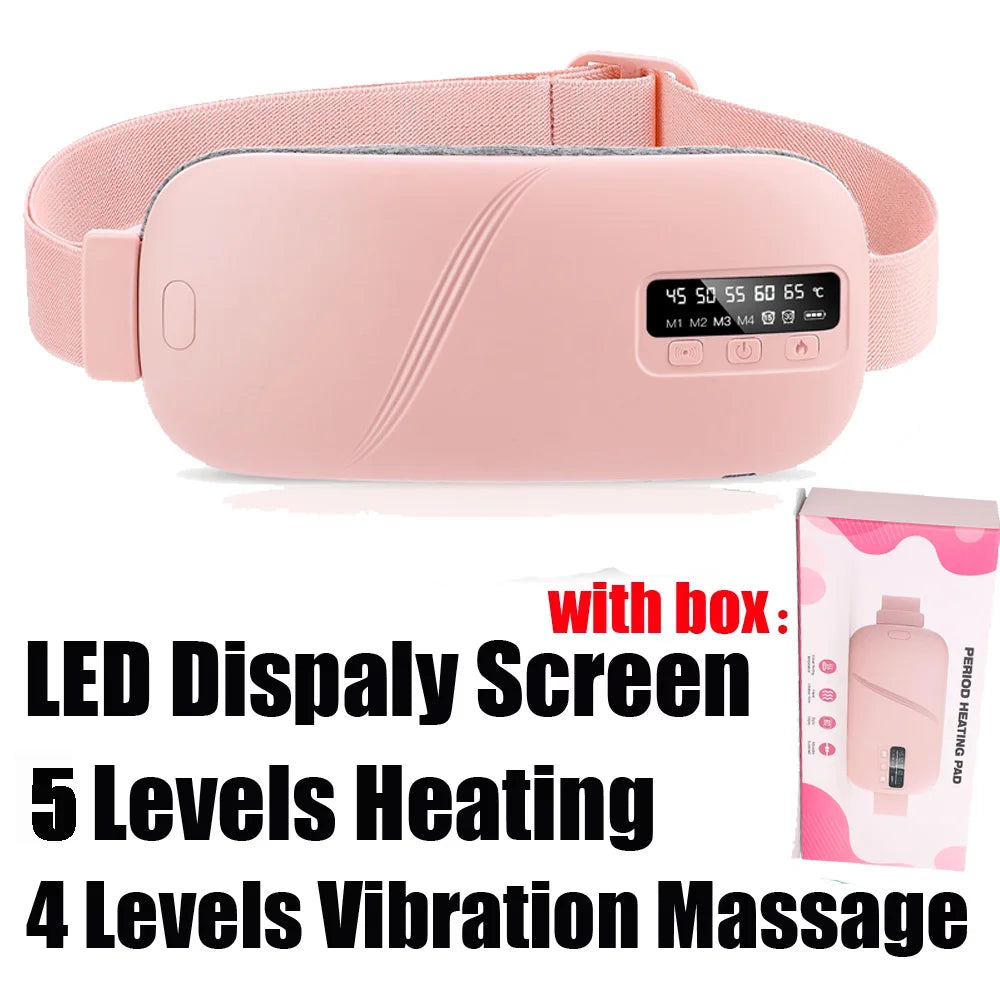 Menstrual Relief Heating Belt – Electric Cramp Massager with Vibration for Waist & Stomach