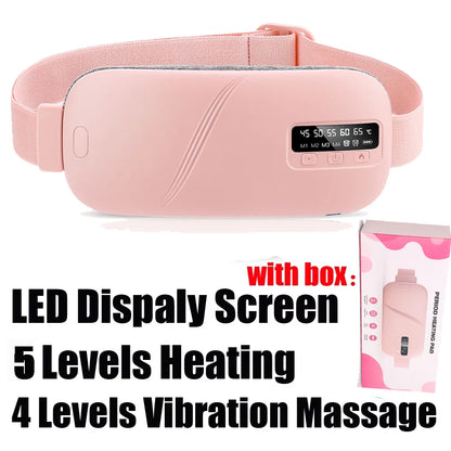 Menstrual Relief Heating Belt – Electric Cramp Massager with Vibration for Waist & Stomach