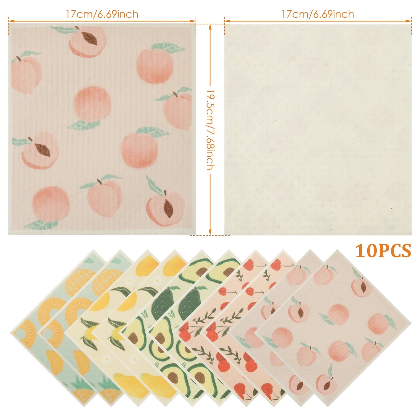 6/12 PCS Swedish Dishcloths – Super Absorbent Kitchen Dish Towels & Rags, Soft Non-Woven Cleaning Cloths for Washing Dishes, Counters & Home Use