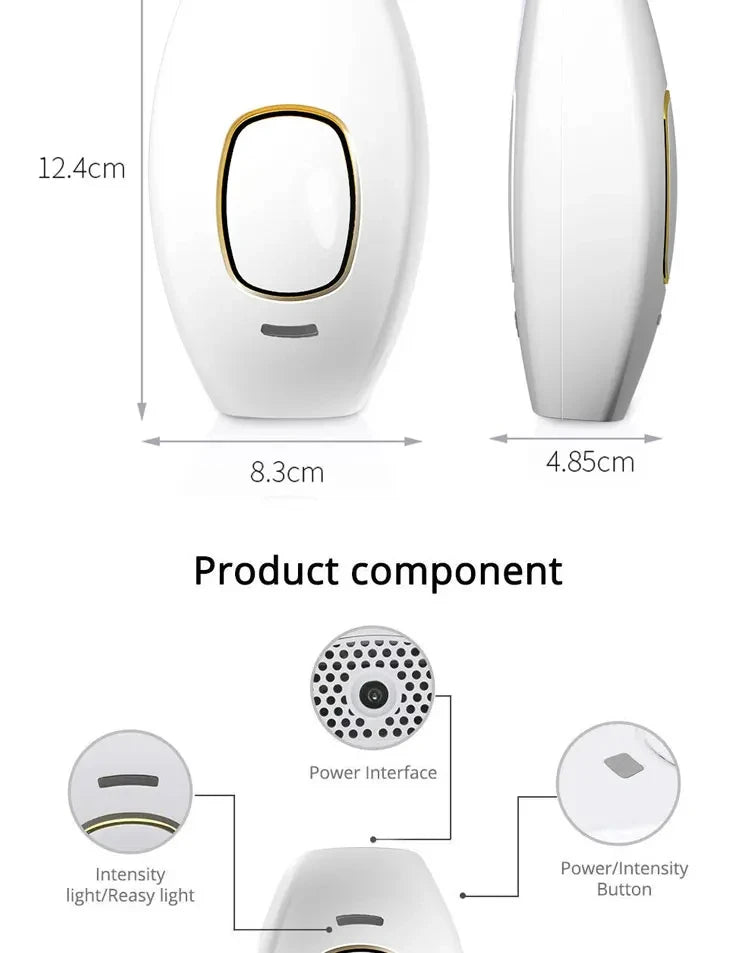 500,000-Flash Permanent IPL Laser Hair Removal – Painless Salon-Grade Results at Home
