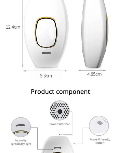 500,000-Flash Permanent IPL Laser Hair Removal – Painless Salon-Grade Results at Home