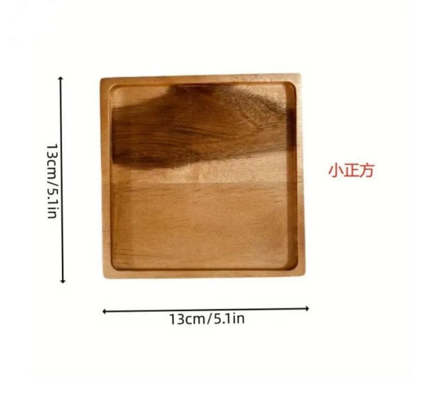 Japanese Solid Wood Fruit Plate – Handmade Wooden Snack Tray, Multi-Size Serving Platter, Rustic Natural Wood Dish for Fruits, Bread & Desserts – Wholesale & Bulk
