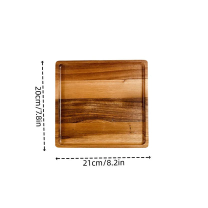 Japanese Solid Wood Fruit Plate – Handmade Wooden Snack Tray, Multi-Size Serving Platter, Rustic Natural Wood Dish for Fruits, Bread & Desserts – Wholesale & Bulk