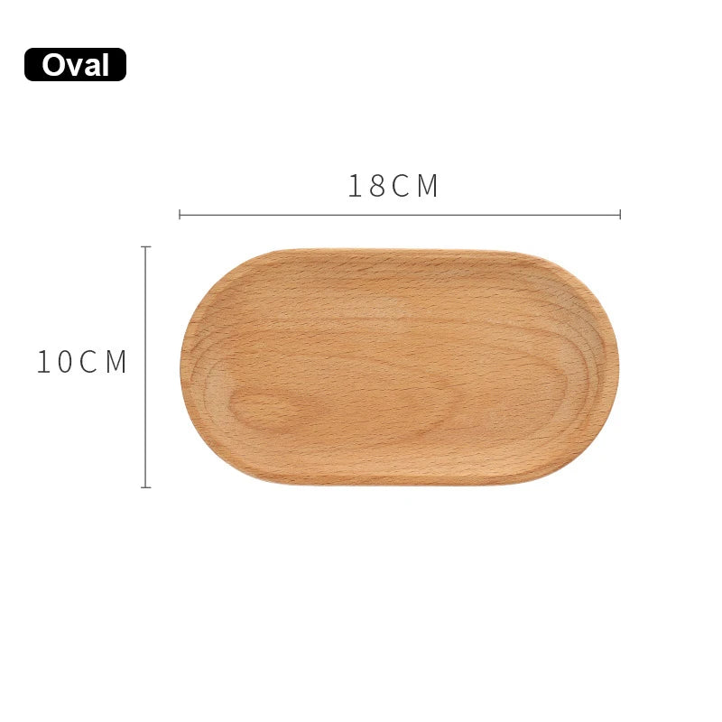 Walnut Wood Serving Tray – Japanese Style Rectangular Wooden Plate for Coffee, Tea, Cake & Bread