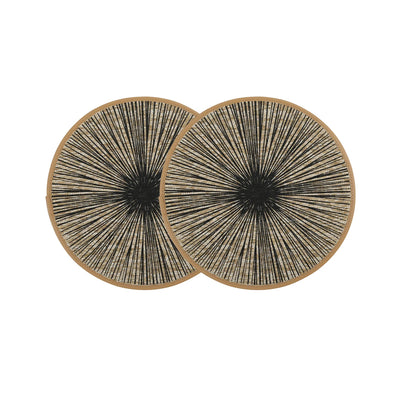 Bohemian Macrame Placemats Round - Burlap Jute Country Style Table Decor, 15 Inch Diameter Set of 2/4/6/8