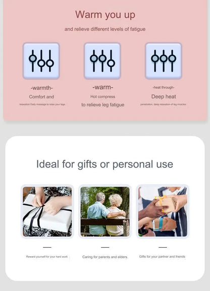 Smart Electric Heated Leg Guards (2-Pack) - Professional Joint Heat Compress Foot Massager with Remote Control, 3 Vibration Modes, Auto Shut-Off for Men & Women Pain Relief