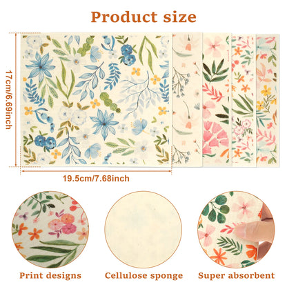 6/12 PCS Swedish Dishcloths – Super Absorbent Kitchen Dish Towels & Rags, Soft Non-Woven Cleaning Cloths for Washing Dishes, Counters & Home Use