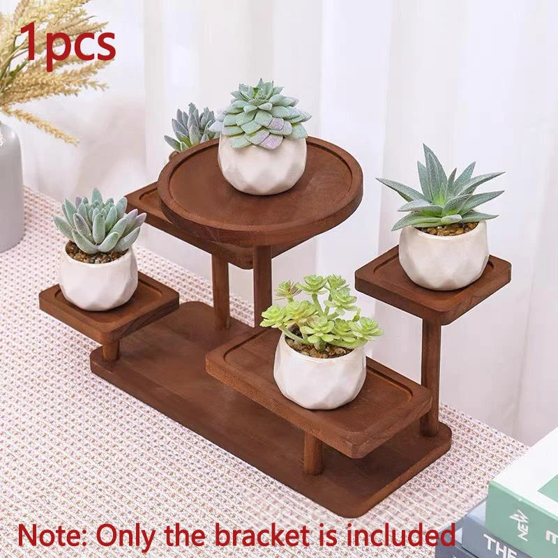 Wooden Standing Display Shelves – Stackable Organizer for Jewelry, Eyeglasses, Files, Succulents & Home Decor