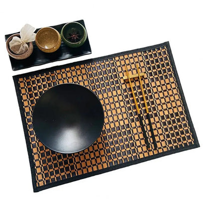 Bamboo Gongfu Tea Mat - Natural Heat-Resistant Table Runner for Zen Tea Ceremony & Nordic Decor (Size 40*30cm )