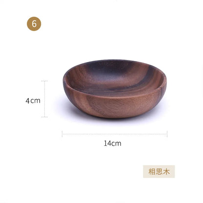 Natural Wooden Bowl – Large Salad Bowl, Fruit Bowl & Food Serving Container for Home & Restaurant – Eco-Friendly Wooden Kitchen Utensils