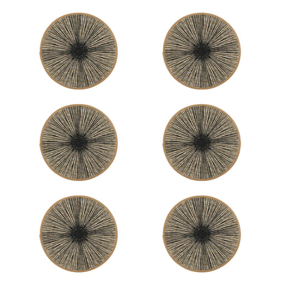 Bohemian Macrame Placemats Round - Burlap Jute Country Style Table Decor, 15 Inch Diameter Set of 2/4/6/8