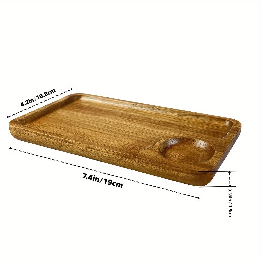 Japanese Solid Wood Fruit Plate – Handmade Wooden Snack Tray, Multi-Size Serving Platter, Rustic Natural Wood Dish for Fruits, Bread & Desserts – Wholesale & Bulk
