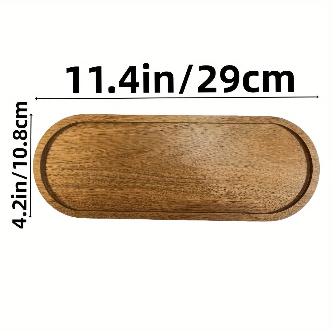 Japanese Solid Wood Fruit Plate – Handmade Wooden Snack Tray, Multi-Size Serving Platter, Rustic Natural Wood Dish for Fruits, Bread & Desserts – Wholesale & Bulk