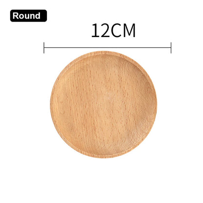 Walnut Wood Serving Tray – Japanese Style Rectangular Wooden Plate for Coffee, Tea, Cake & Bread