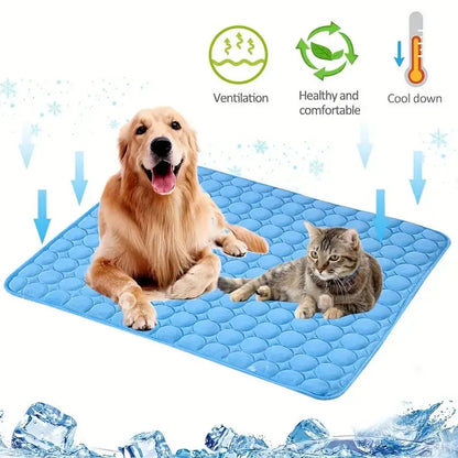Dogs or cat Self Cooling Washable Ice Silk Breathable  Mat, Sleeping Pad For Pets