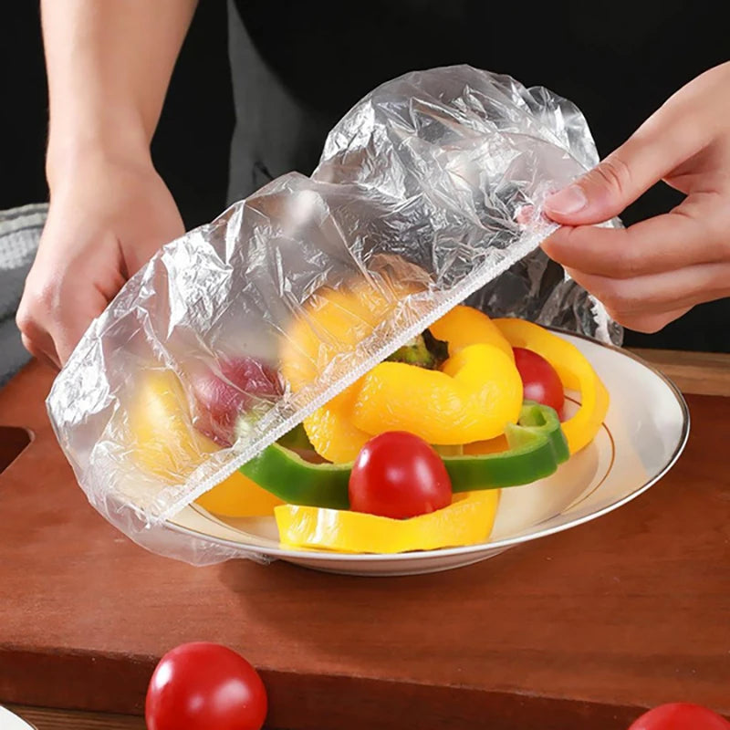 Food-Grade Elastic Plastic Wrap, Disposable Shoe Covers, Shower Caps, Dust Saver Bags - Kitchen Essentials