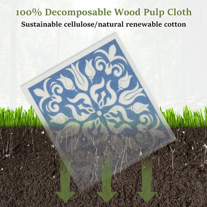 6/12 PCS Swedish Dishcloths – Super Absorbent Kitchen Dish Towels & Rags, Soft Non-Woven Cleaning Cloths for Washing Dishes, Counters & Home Use