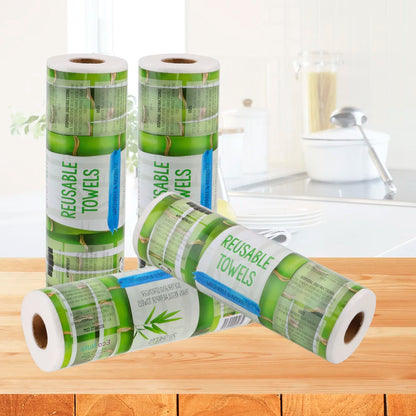 Reusable Bamboo Kitchen Towels (25 Sheets) - Washable, Eco-Friendly & Zero Waste Paper Replacement