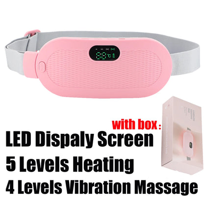 Menstrual Relief Heating Belt – Electric Cramp Massager with Vibration for Waist & Stomach